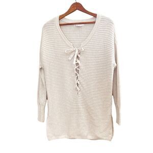 Anthropologie Kaisely Laced Up Sweater